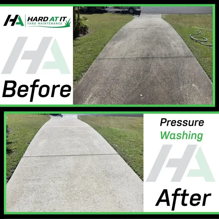 Pressure Washing — before and after