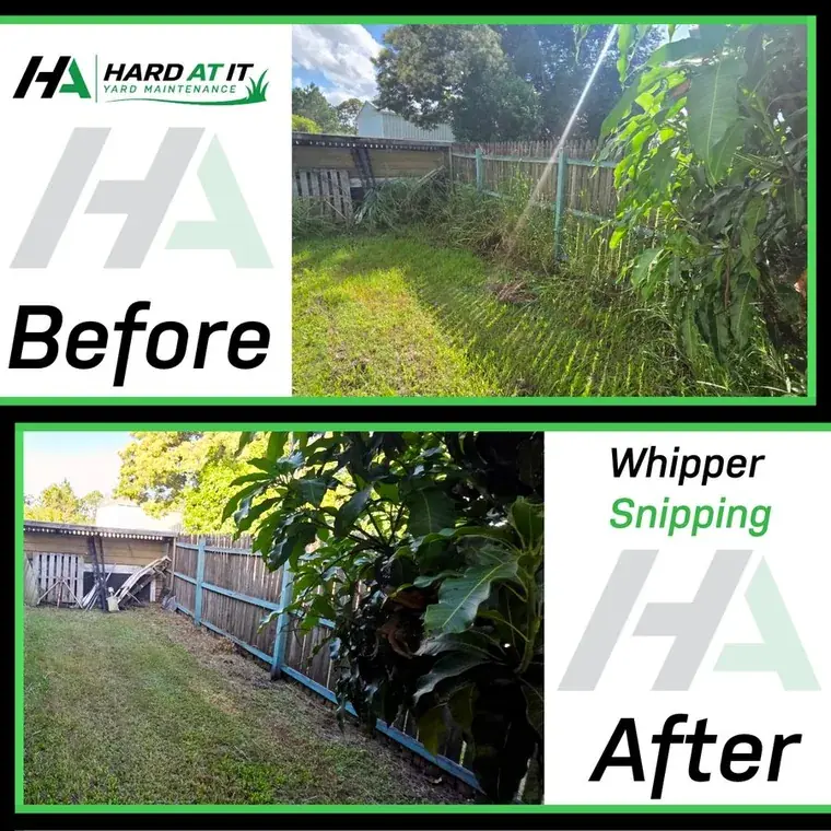 Whipper Snipping — before and after